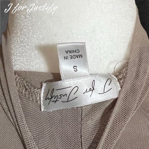 💝 J for Justify Long Sleeve Mesh High Neck Top - Picture 3 of 6